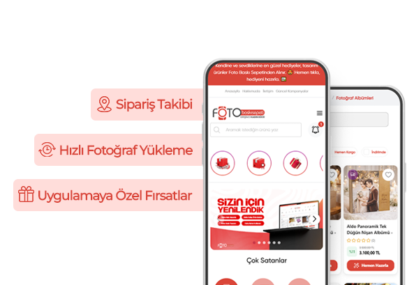 foto baskı sepeti mobil uygulama